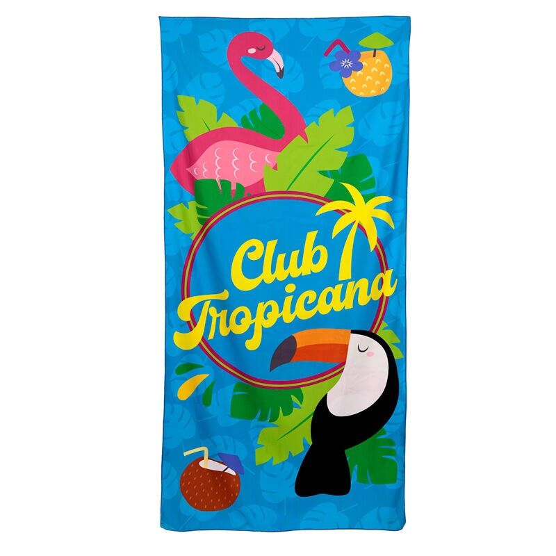 Telo mare in microfibra Flamingo Club Tropicana