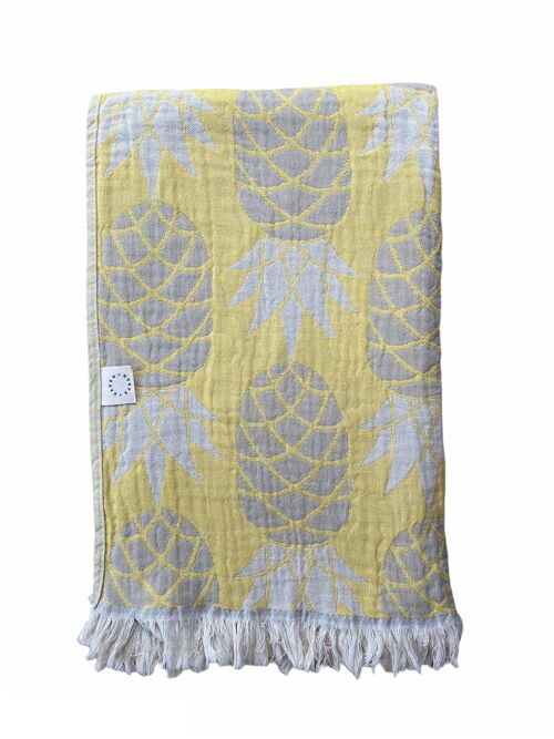 St. Ives - Gray & Yellow Turkish Towel - Peshtemal
