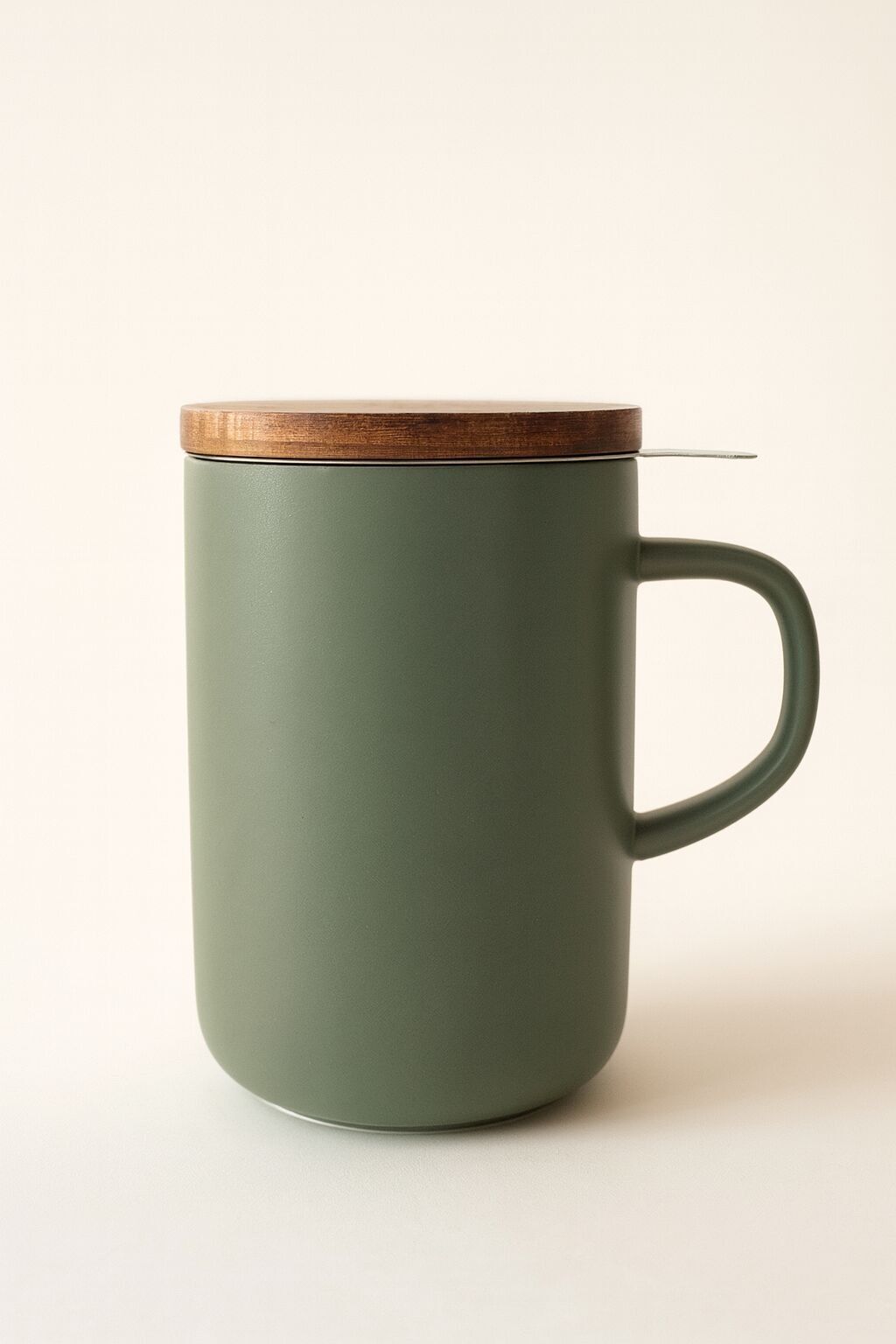 Mandelteekanne aus Steingut mit Akaziendeckel, 475 ml, JULIET