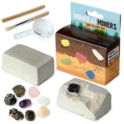 Rocas, minerales y gemas Dig-A-Saurs Kit de excavación