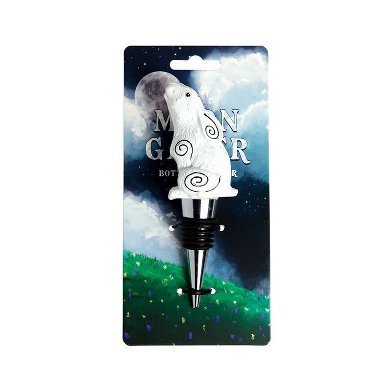 Tappo per bottiglia di lepre che guarda la luna