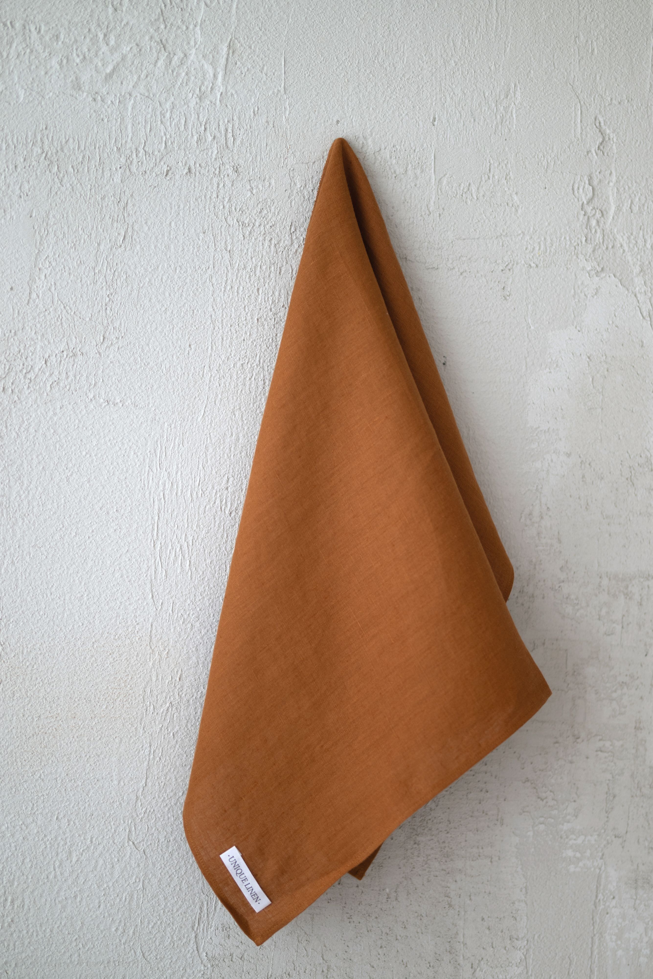 Linen Kitchen Towel KT001 IN CINNAMON COLOUR