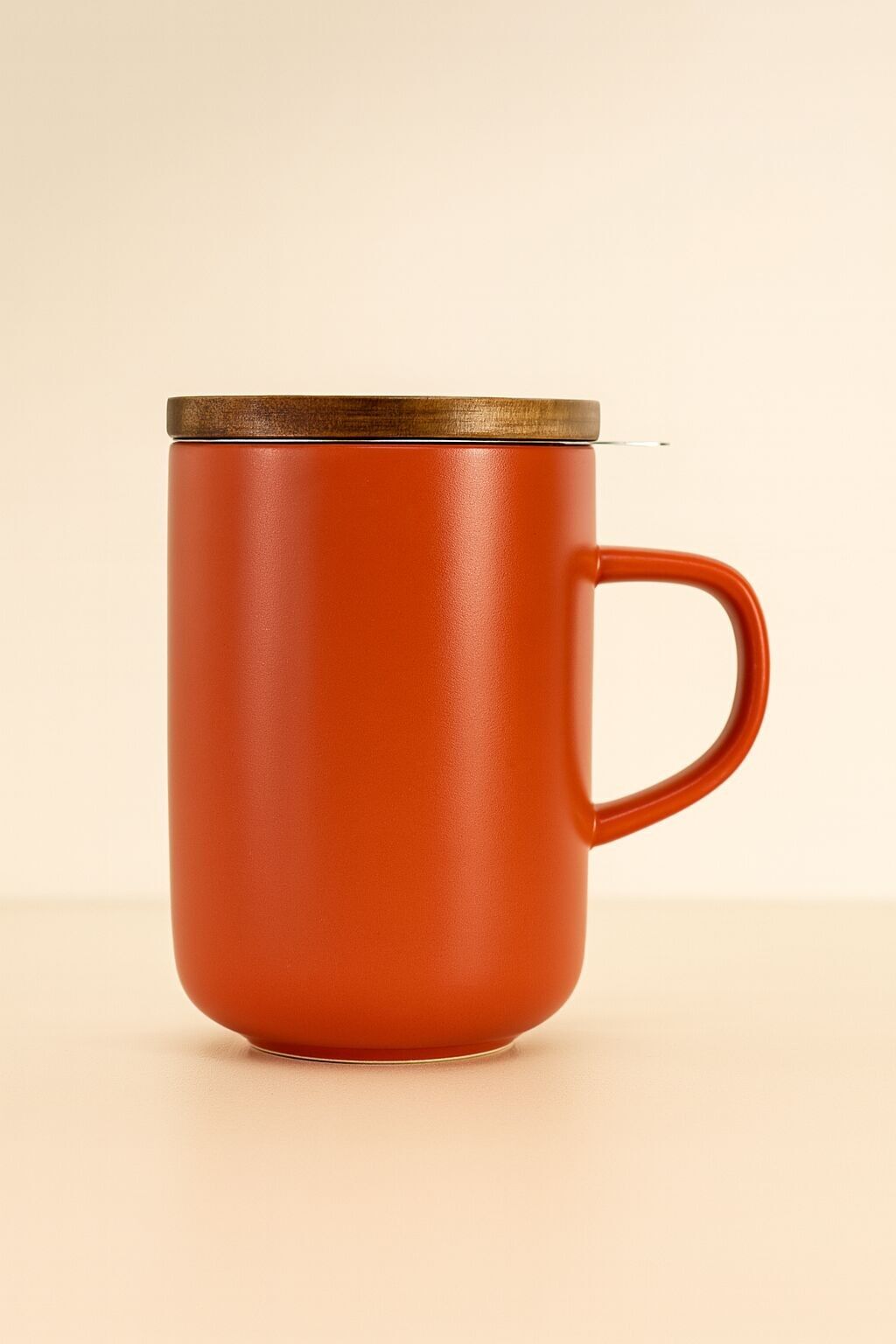 Paprika-Teekanne aus Steingut mit Akaziendeckel, 475 ml, JULIET