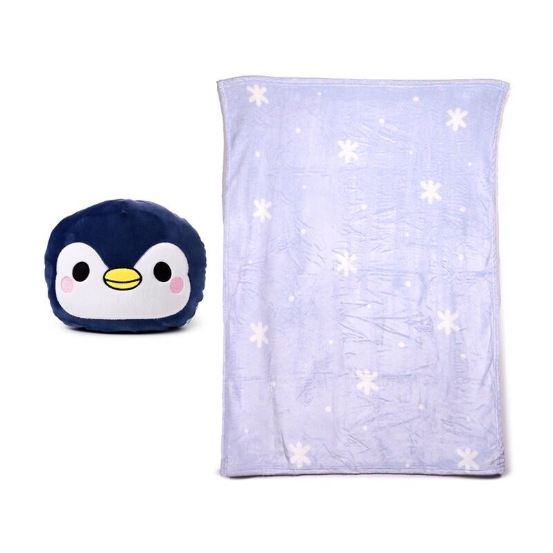 Blankeazzz Adoramals Nico the Penguin 2-in-1 Plush Toy & Travel Blanket