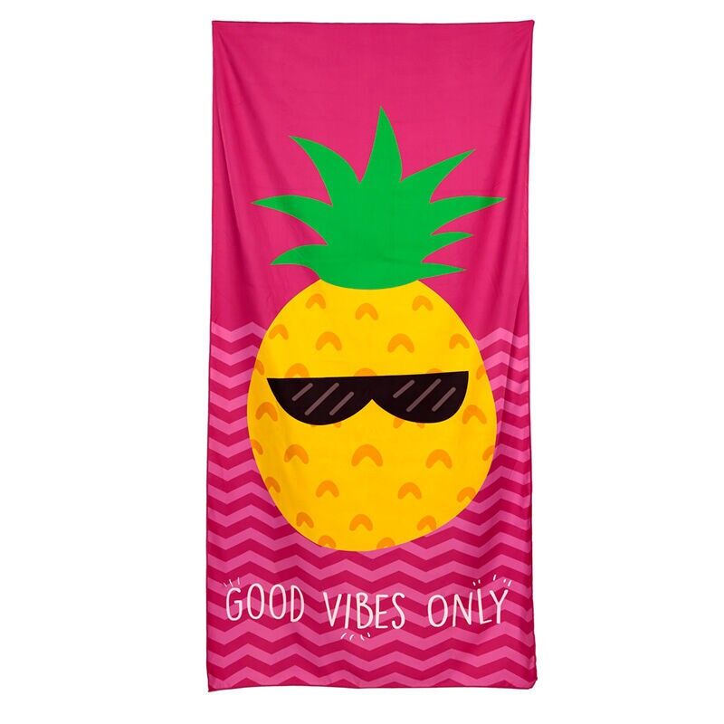Good Vibes Only Pineapple Microfibre Beach Towel