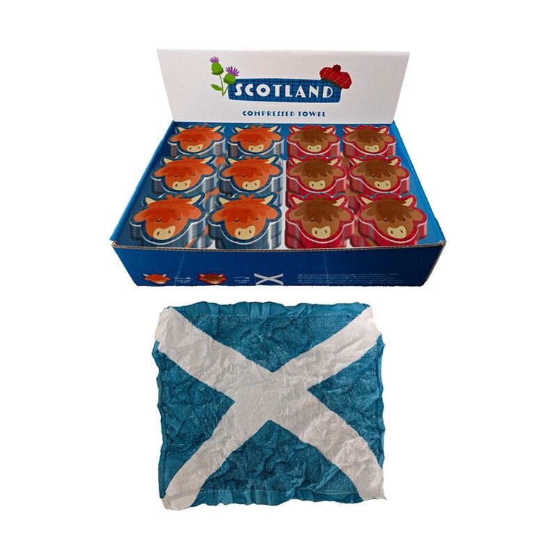 Scotland Souvenir Compressed Travel Towel
