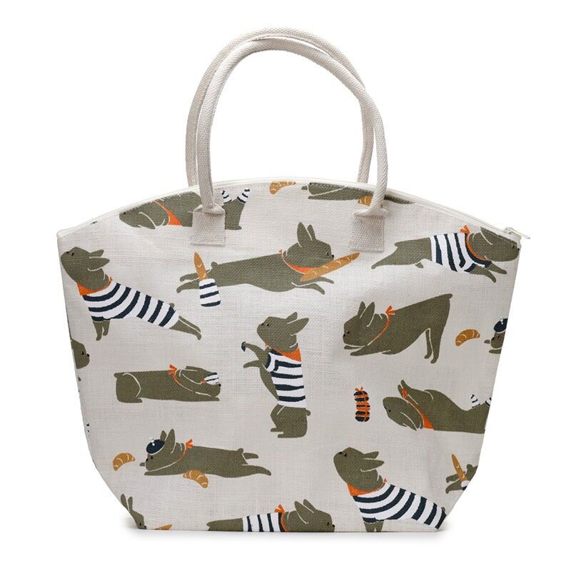 Bertrand Die französische Bulldogge Jute-Strandtasche