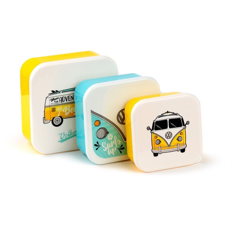 Set di 3 Lunch Box M/L/XL Volkswagen VW T1 Camper Bus Surf