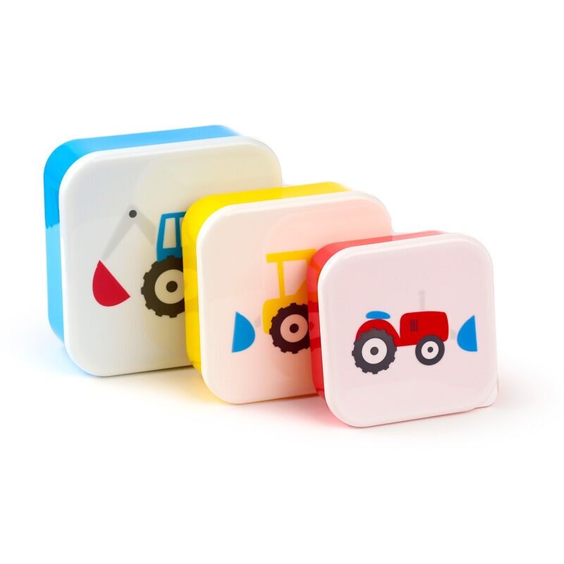 Set di 3 Lunch Box M/L/XL Piccoli Trattori