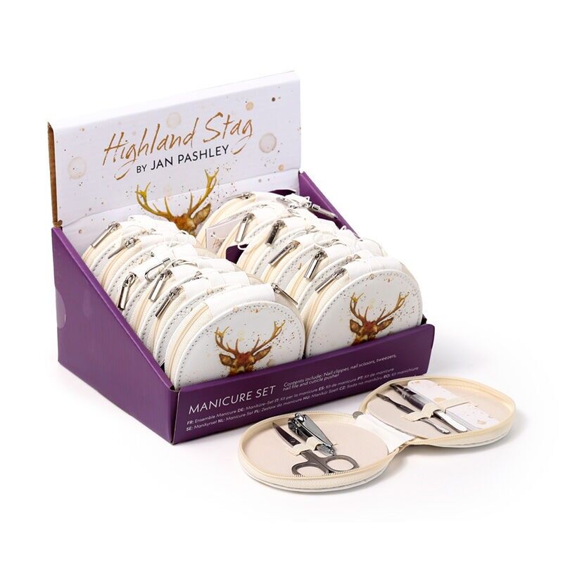 Set manicure rotondo da 5 pezzi Jan Pashley Stag