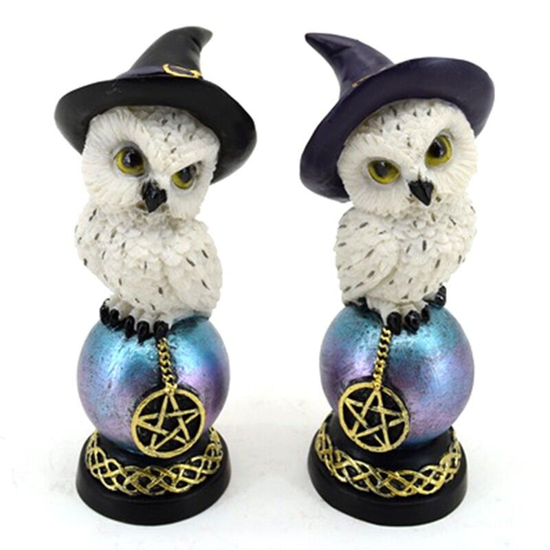 Wise Old Magical Owl on Iridescent Orb