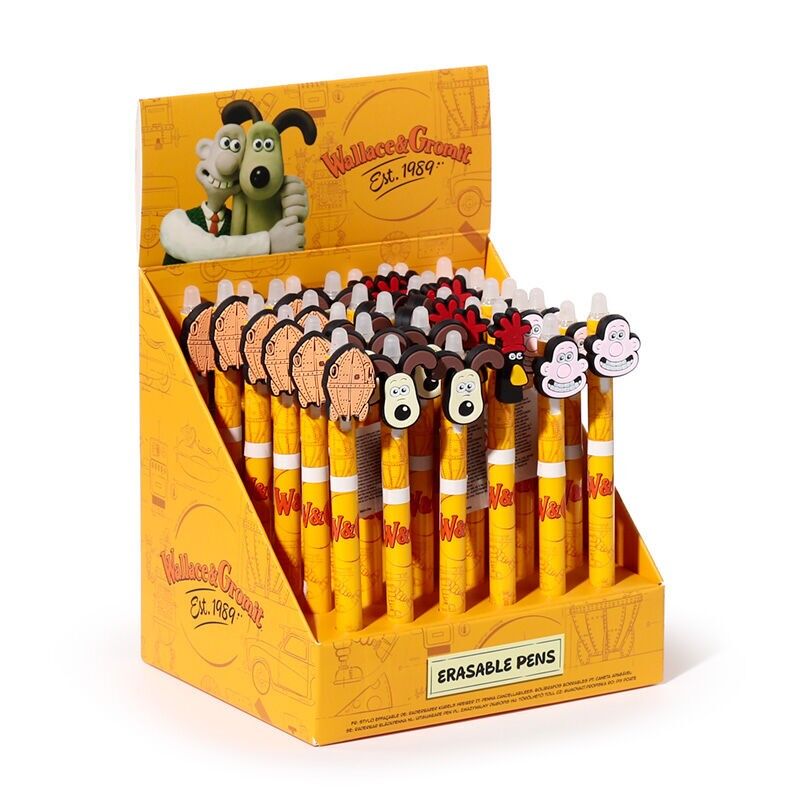 Inkredible radierbarer Stift mit Wallace & Gromit-Aufsatz aus PVC