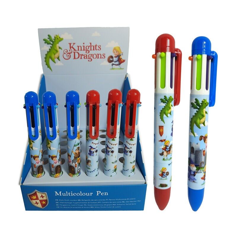 Knights & Dragons Mehrfarbstift (6 Farben)