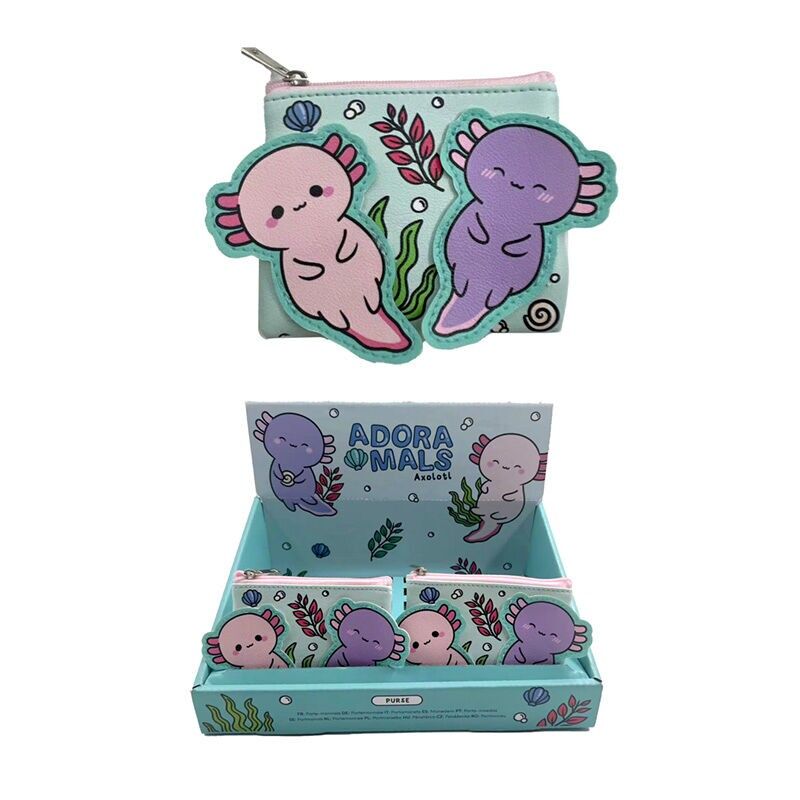 Maddie, die Axolotl-Geldbörse in Adoramals-Form