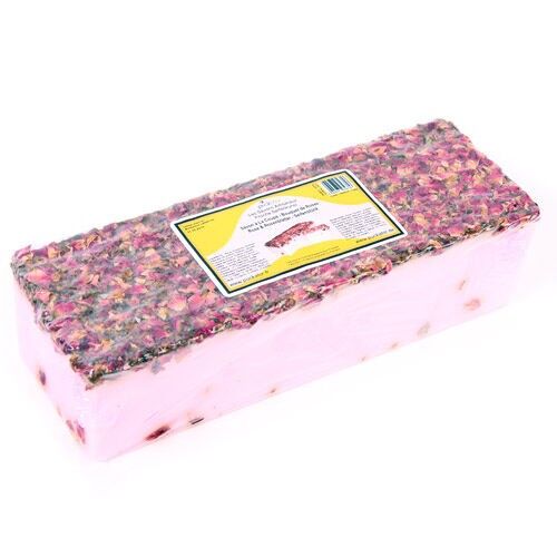 Rose & Rose Petals Handmade Soap Loaf