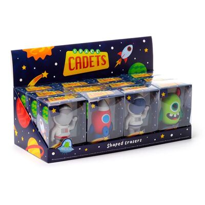 Borrador de cadete espacial en una mini caja