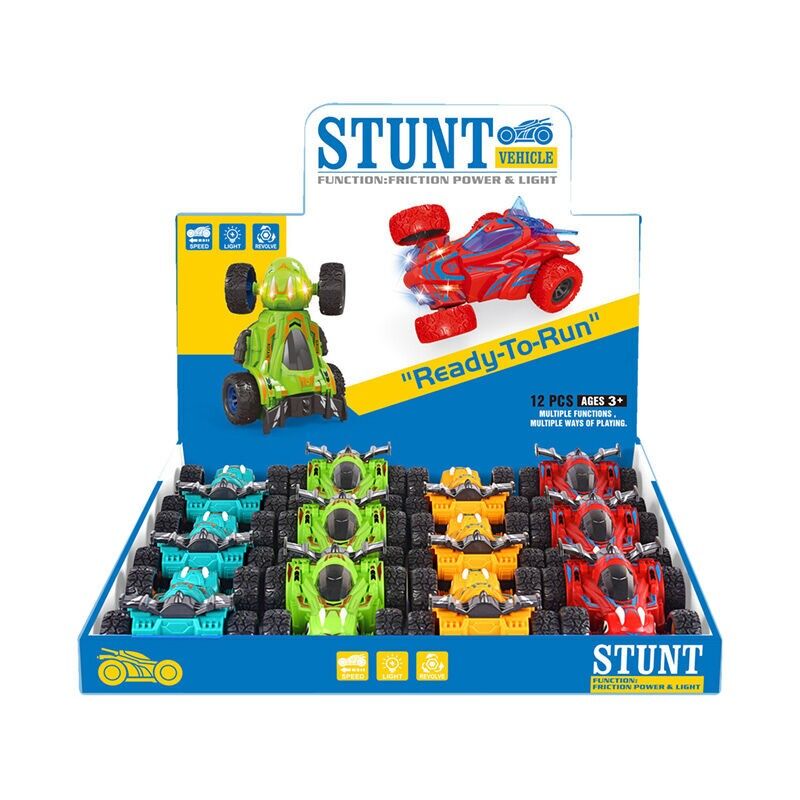 Giocattolo con azione push/pull, luce e suono, auto da corsa Lizard