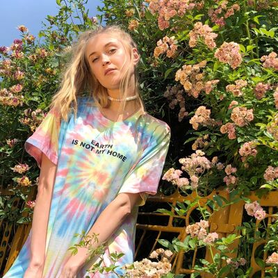 Cool Story - Rainbow Tie Dye Tee - Earth is not my home