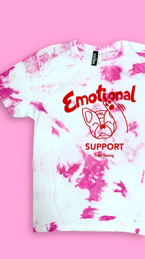 Emotional Support - Pink Tie Dye - Tshirt