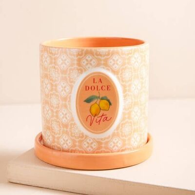 Vaso per piante Tile Paradise con vassoio 10 cm