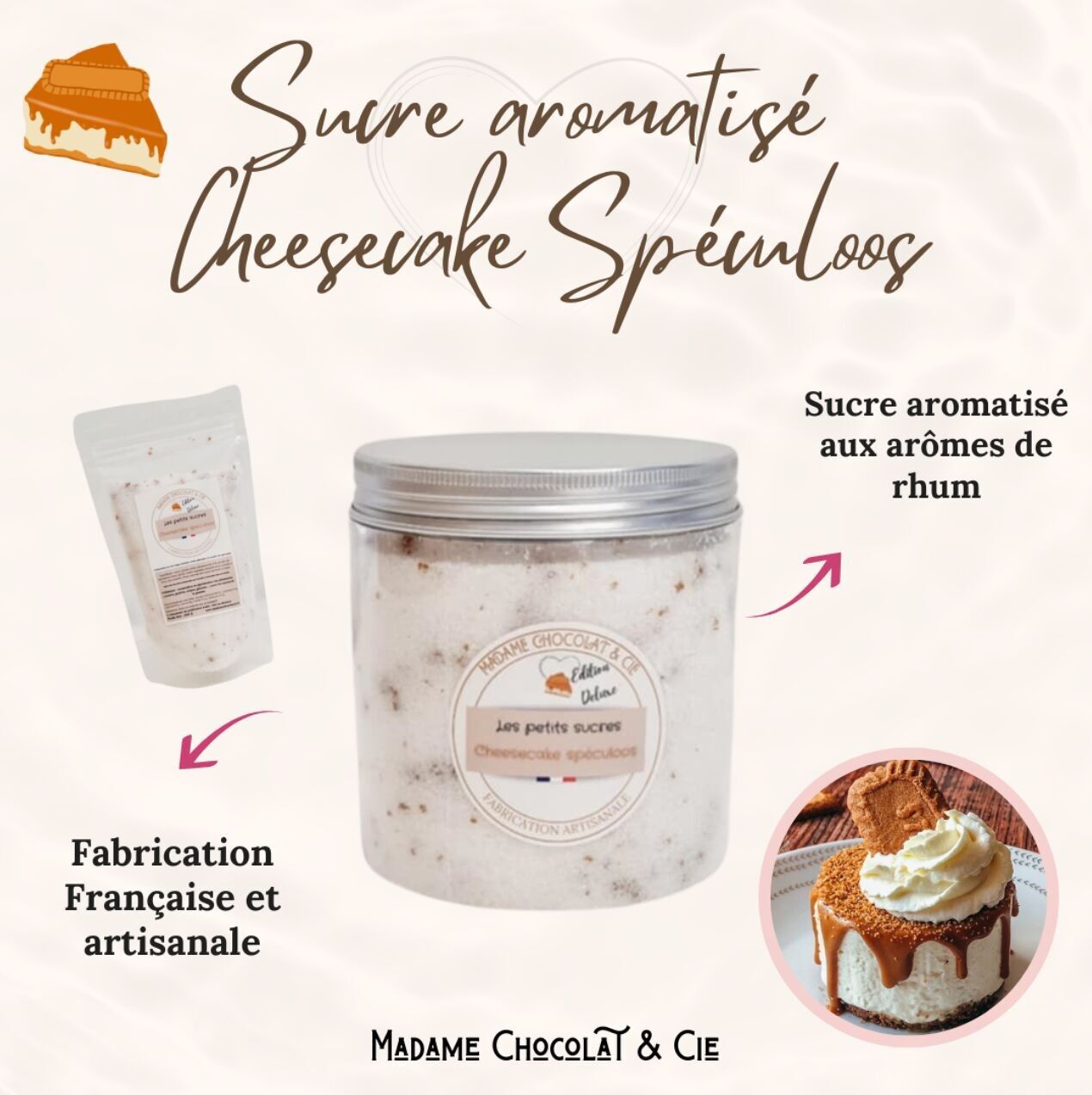 Zucchero aromatizzato – Cheesecake Speculoos –