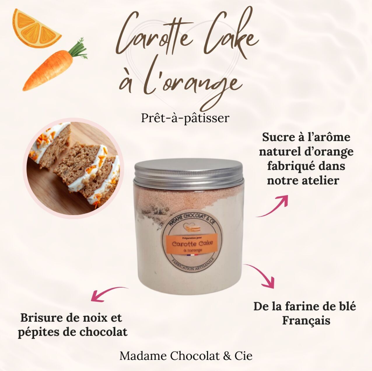 Torta di carote all'arancia