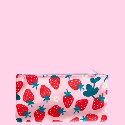 Makeup Bag - Small Pouch -  Strawberry Garden