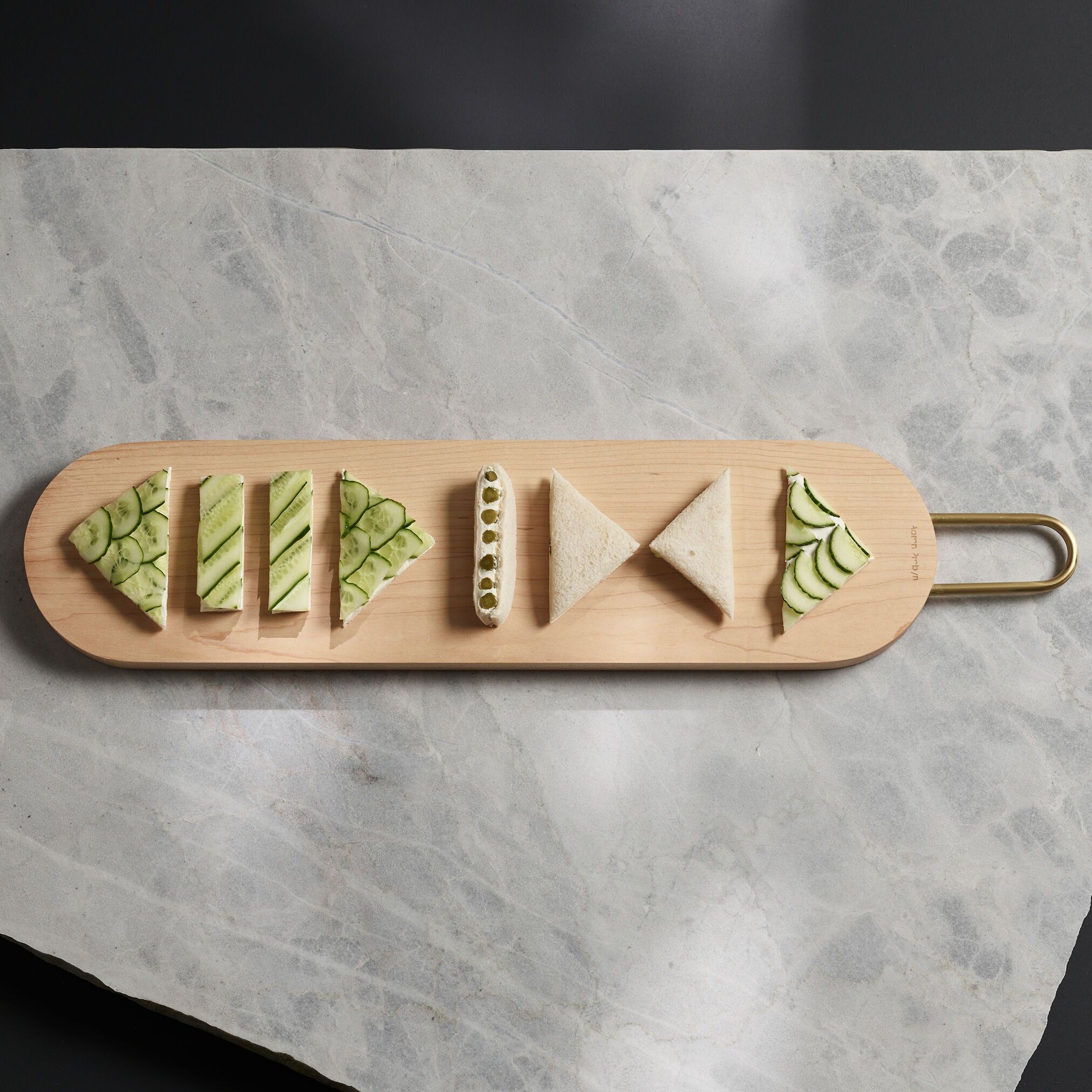 Heath Maple Servier-/Schneide-/Hackbrett, lange Pille