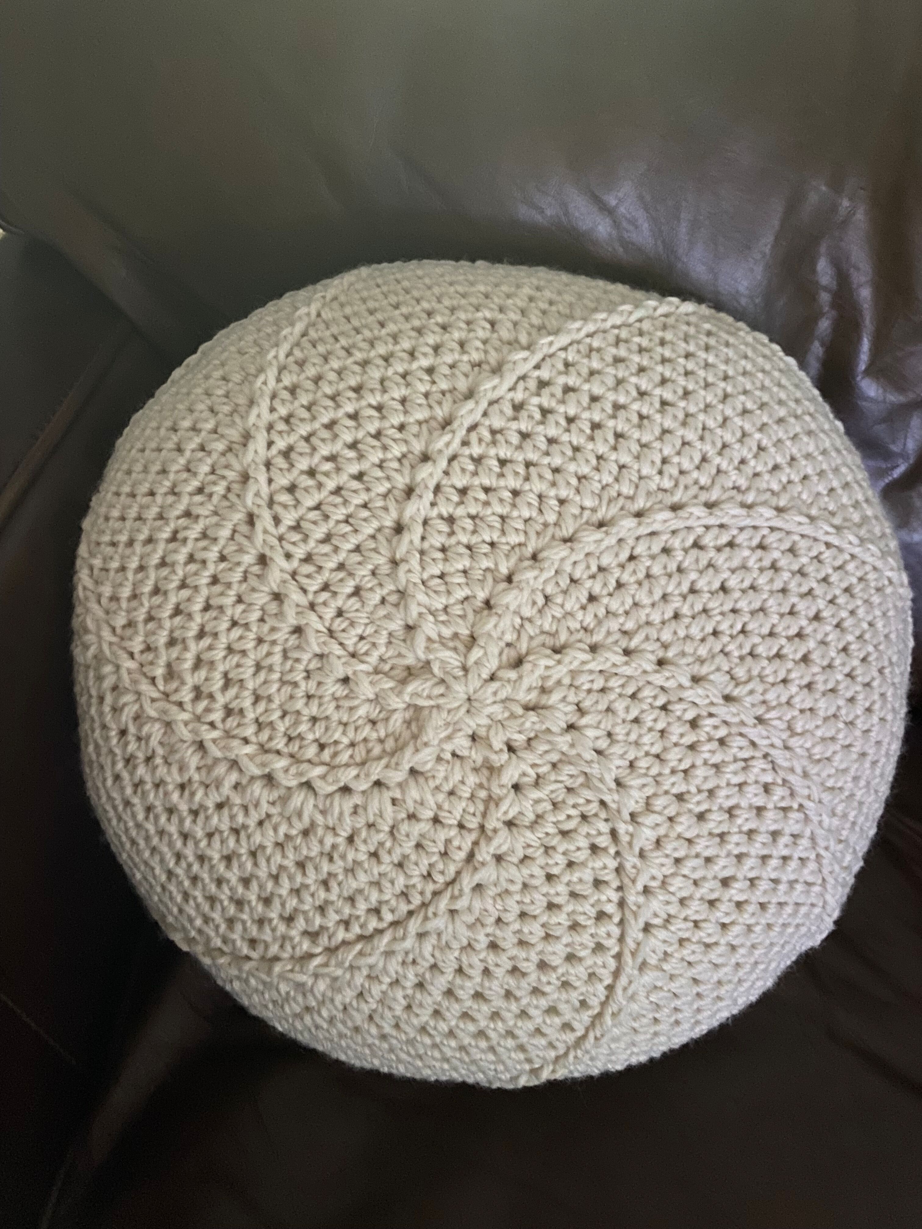 Cuscino rotondo fatto a mano