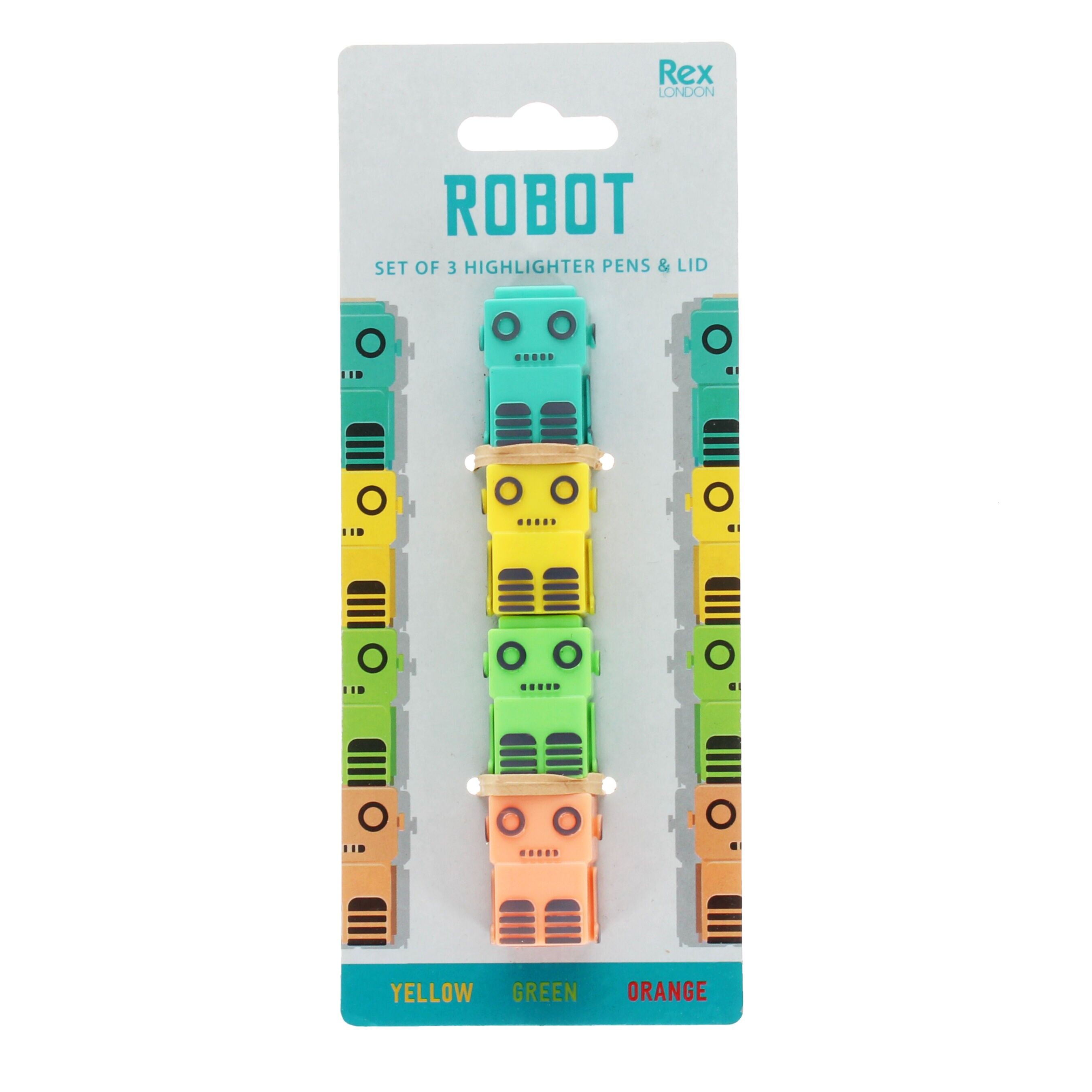 Stackable highlighters set - Robot