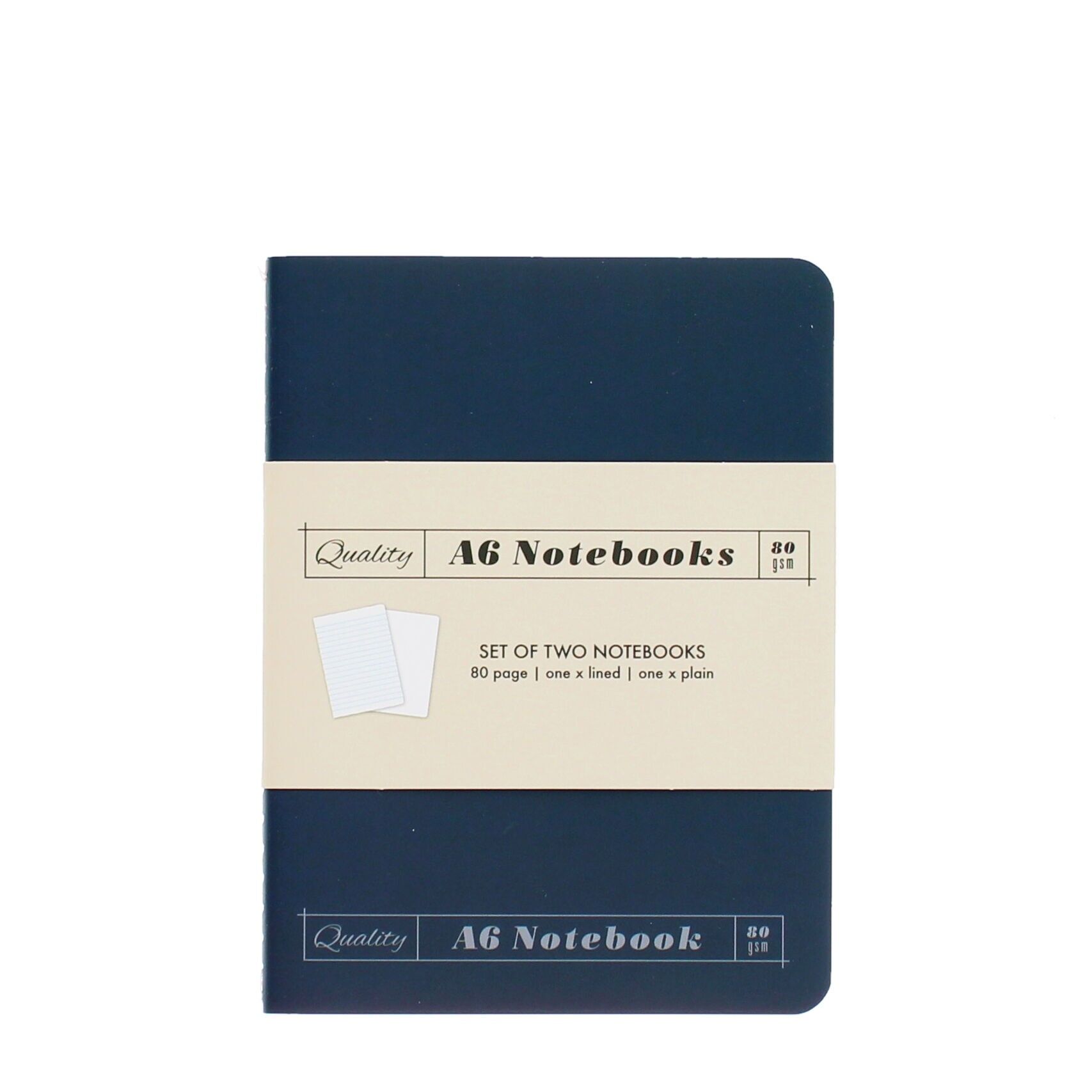 A6 Notizbücher (2er-Set) - Orange & Blau