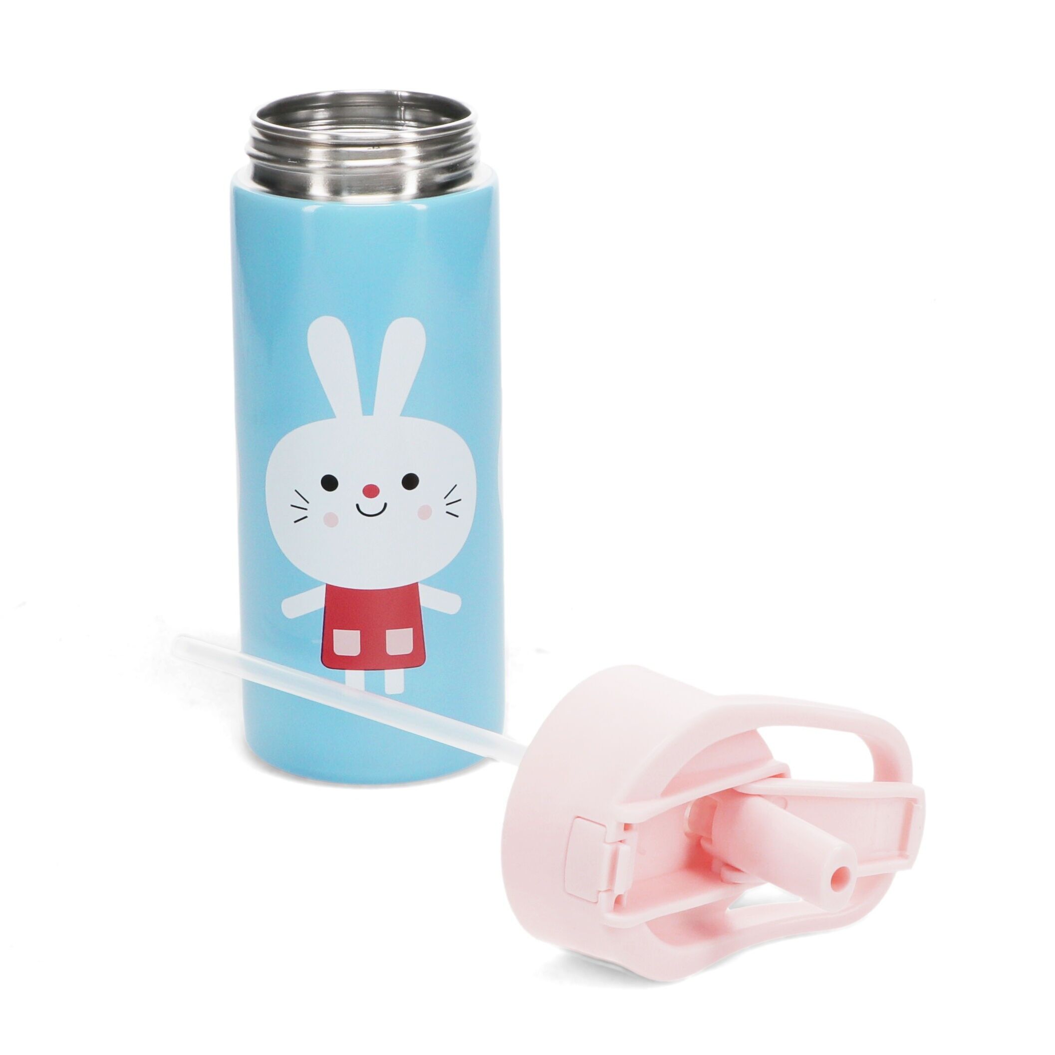 Botella de acero inoxidable con tapa de botón pulsador 500ml - Lottie and Friends