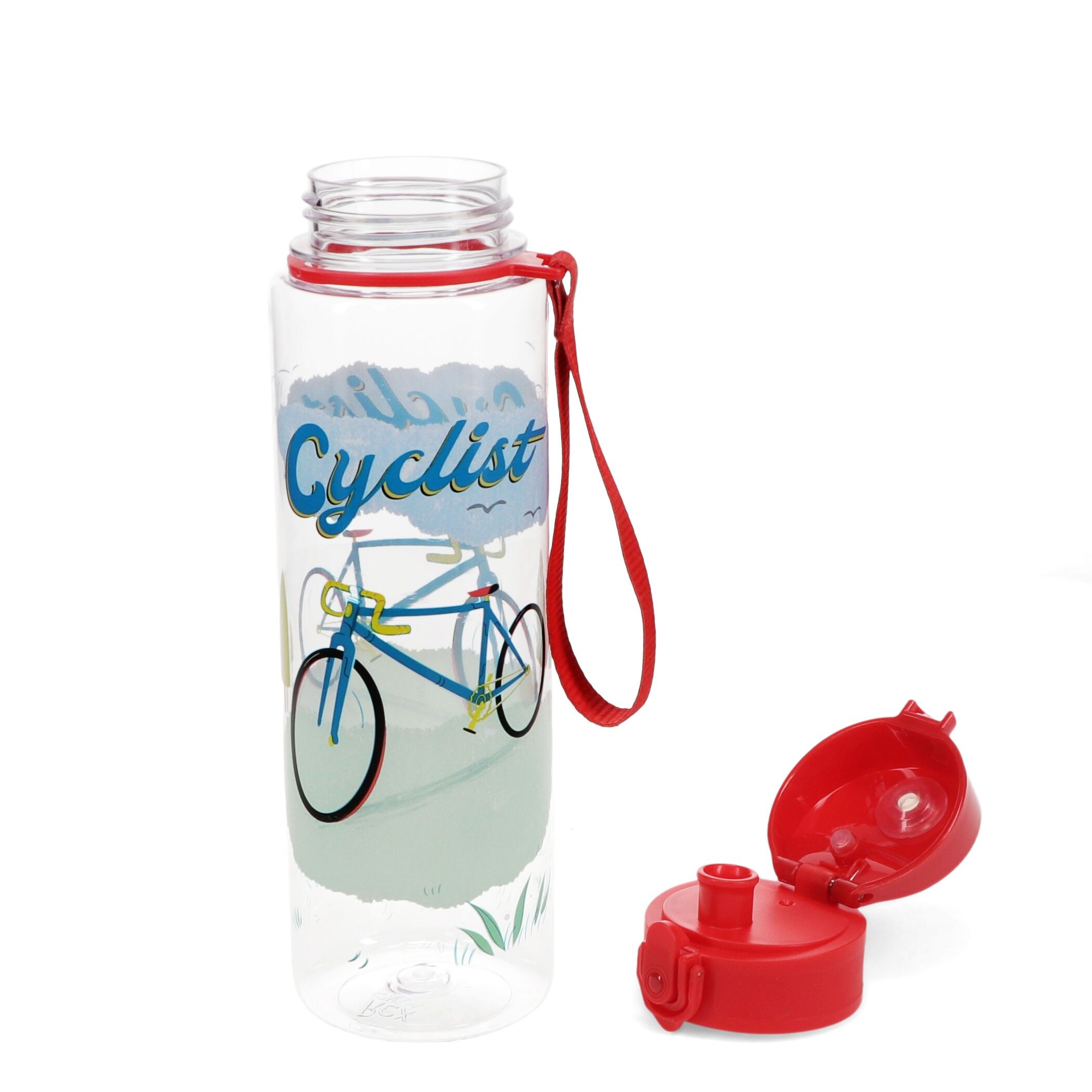 Botella de agua con tapa de botón pulsador 700ml - Cyclist