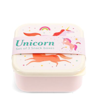Cajas para snacks (juego de 3) - Unicornio