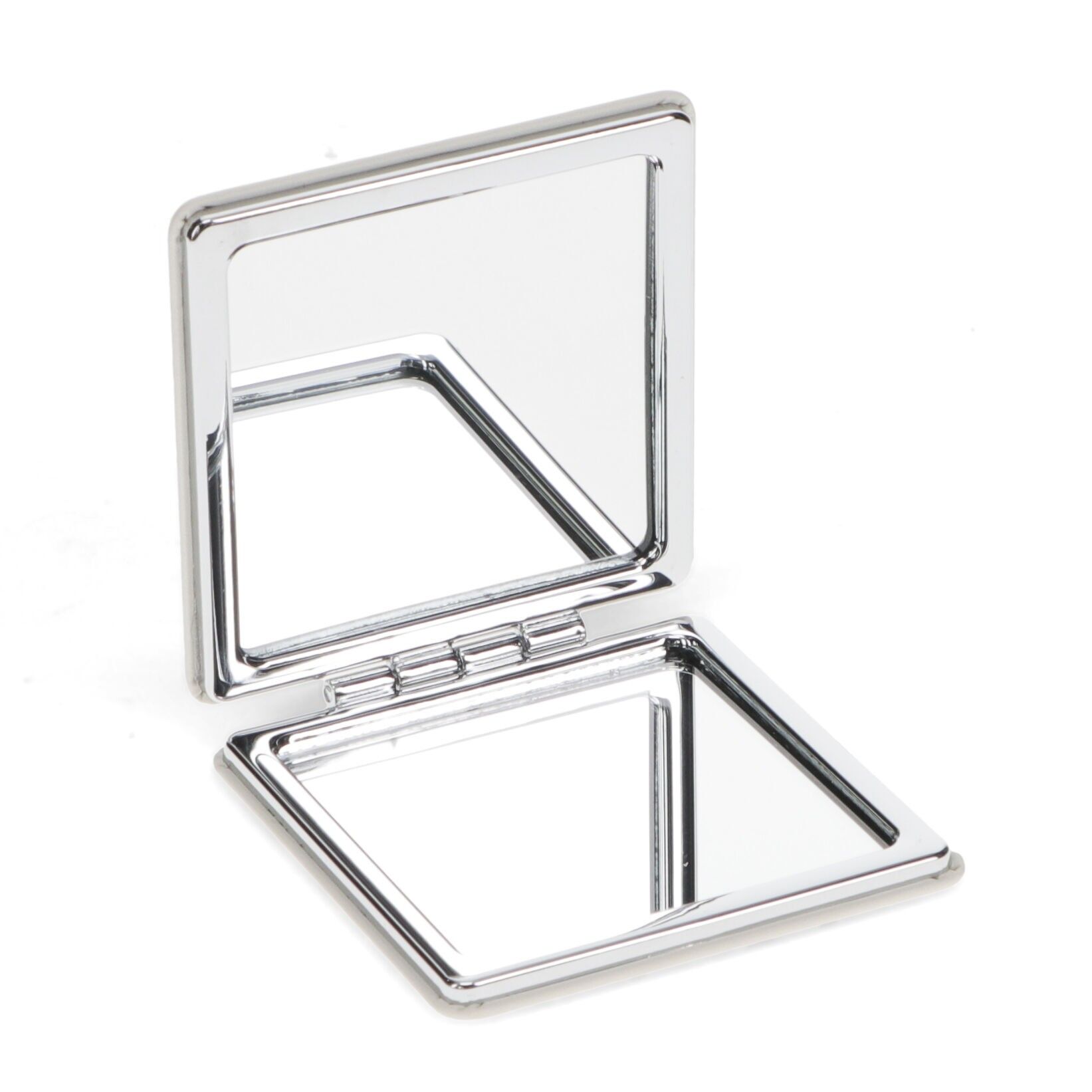 Specchietto tascabile quadrato - Margherita rosa e verde