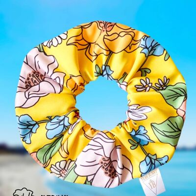 Scrunchie - XL - Yellow Flowers