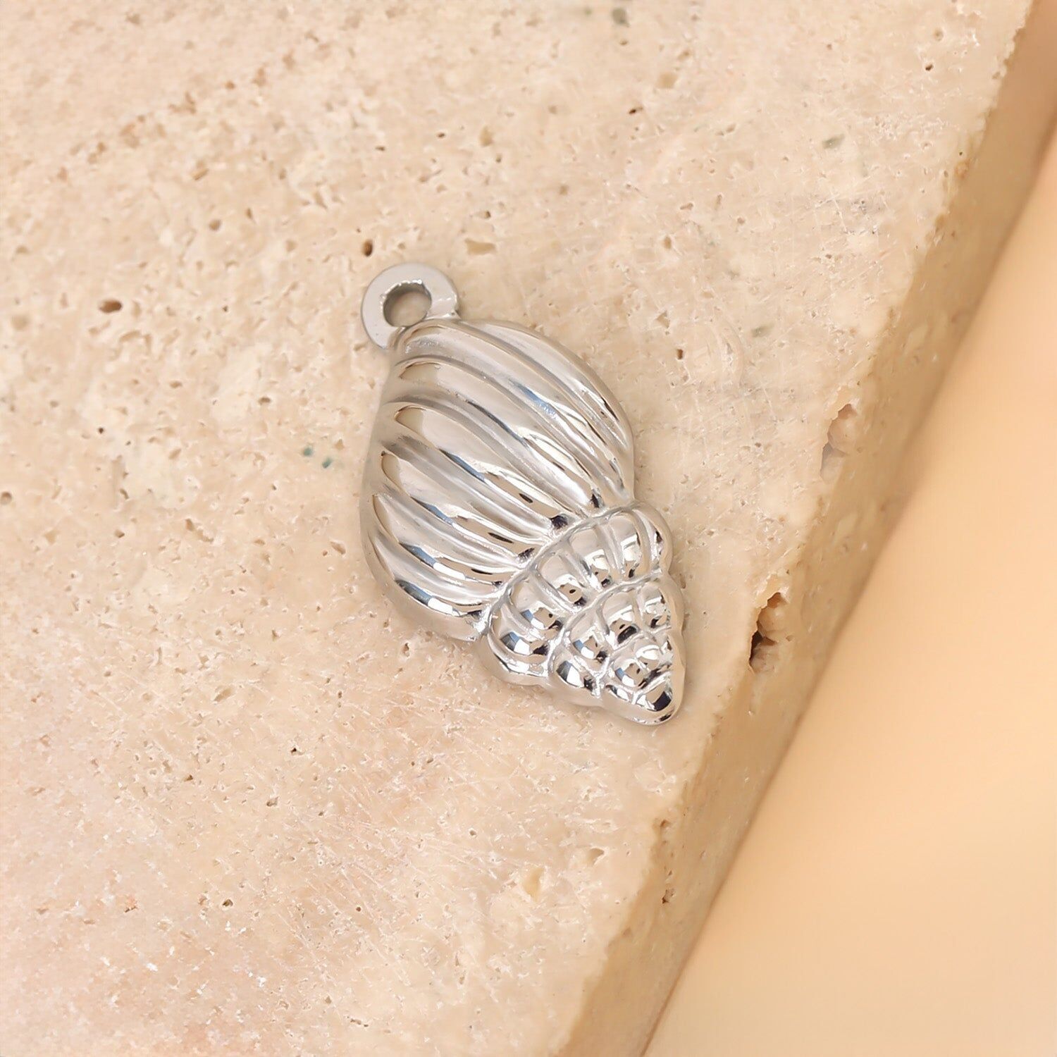 Set di 3 pendenti a spirale in argento a forma di conchiglia