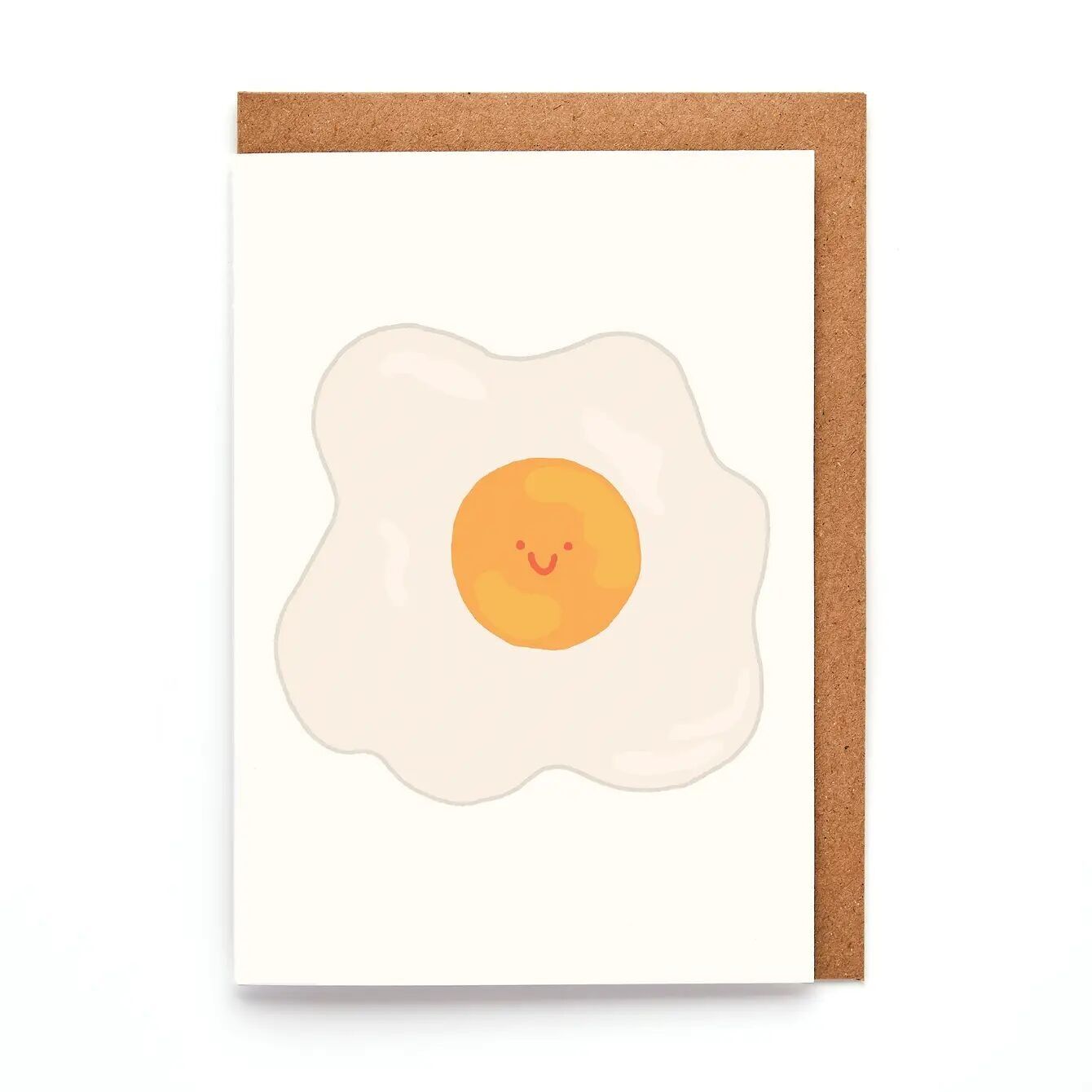 Carte Mini A7 Œuf au plat | Carte de vœux mignonne pour Pâques et gourmande