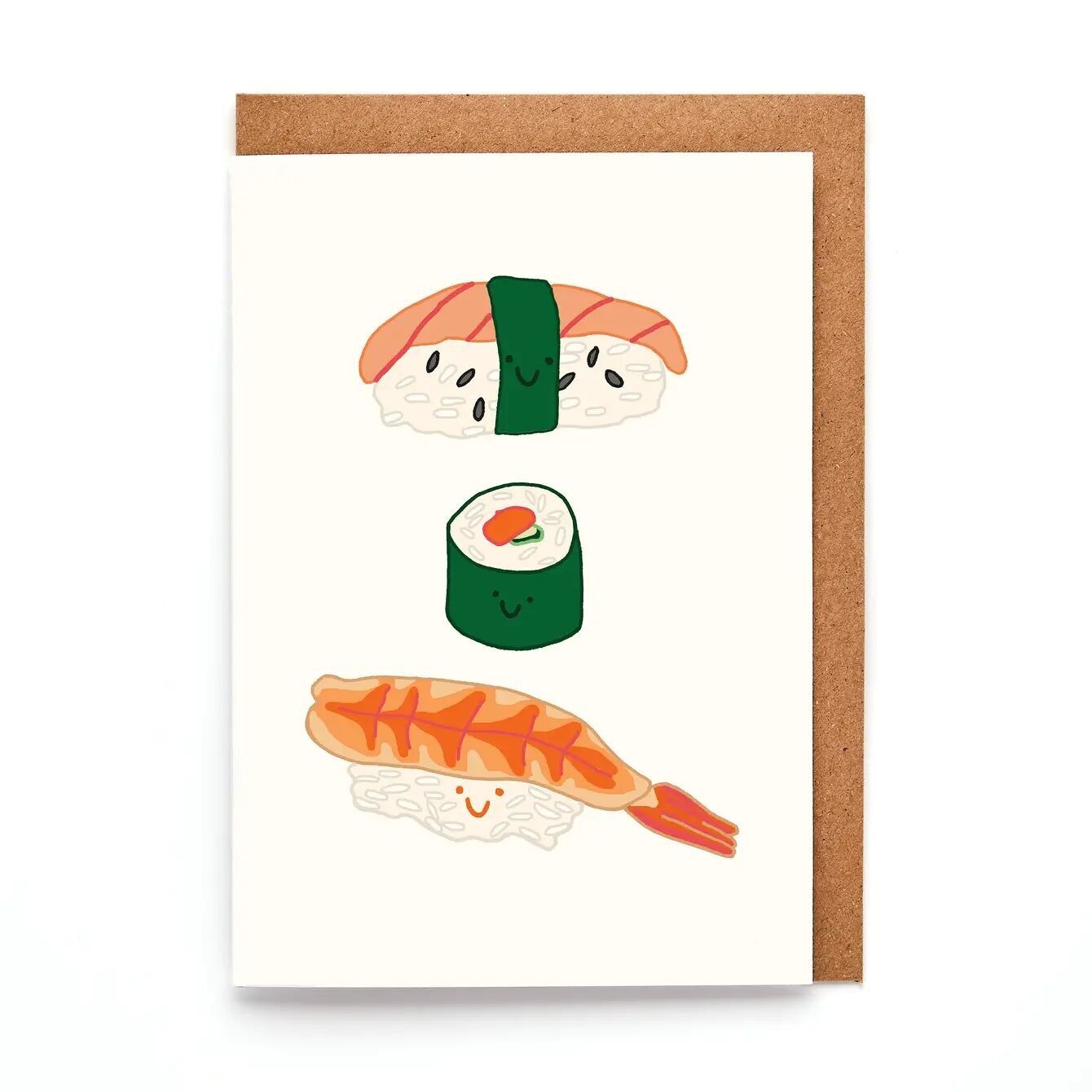 Carte Mini Sushi | Carte mignonne pour les gourmands japonais | Petit cadeau