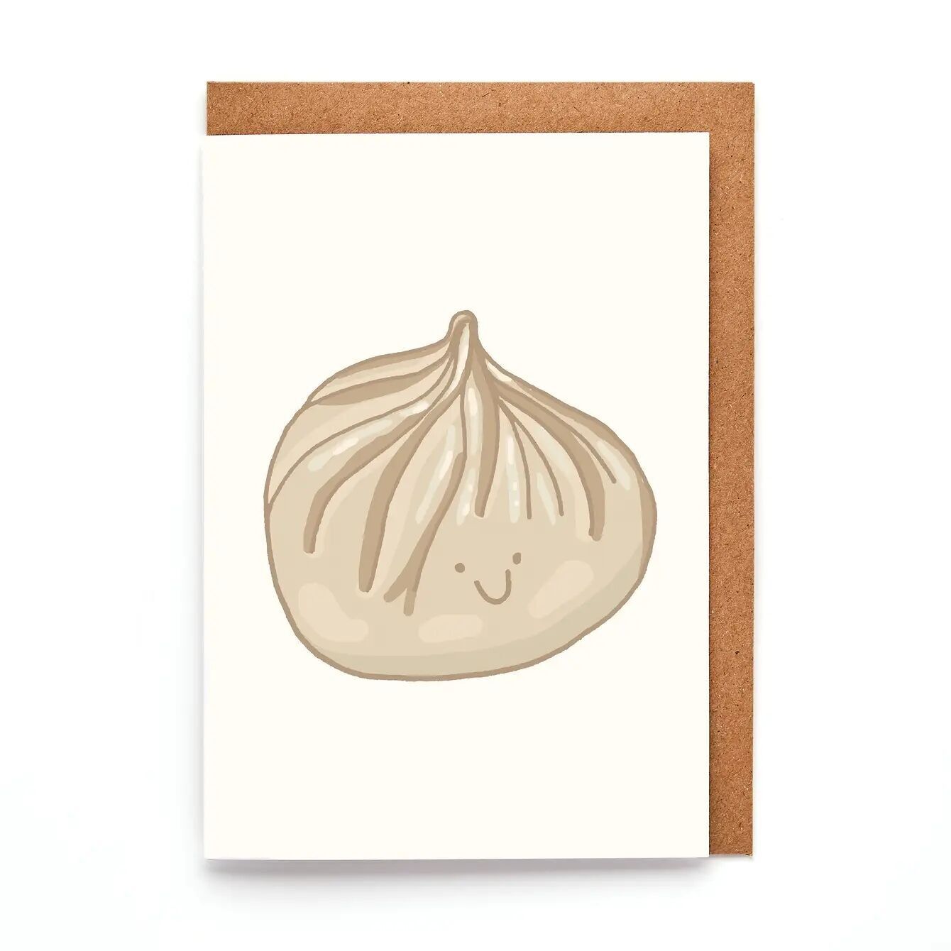 Carte Mini A7 Raviolis | Carte de vœux mignonne pour les gourmands asiatiques