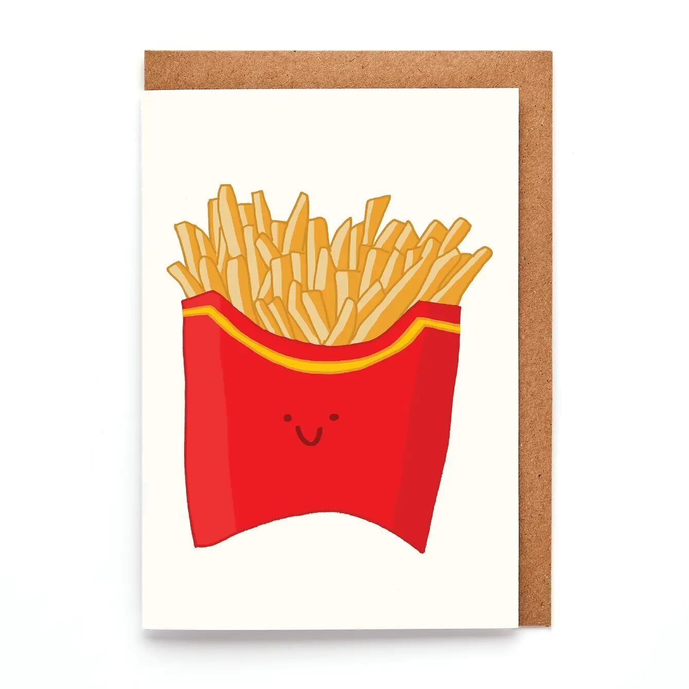 French Fries Mini Card | Cute Chips Card | Small Foodie Card