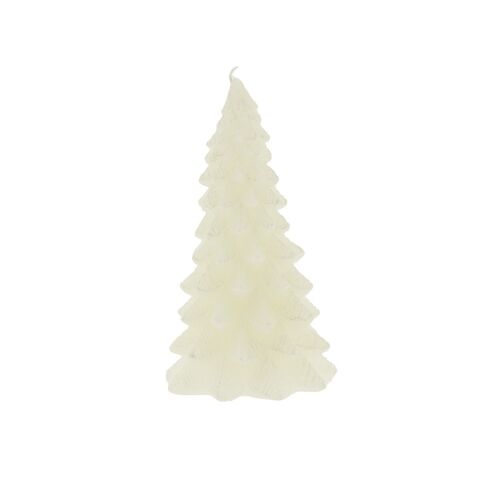 Kerze Weihnachtsbaum weiss S