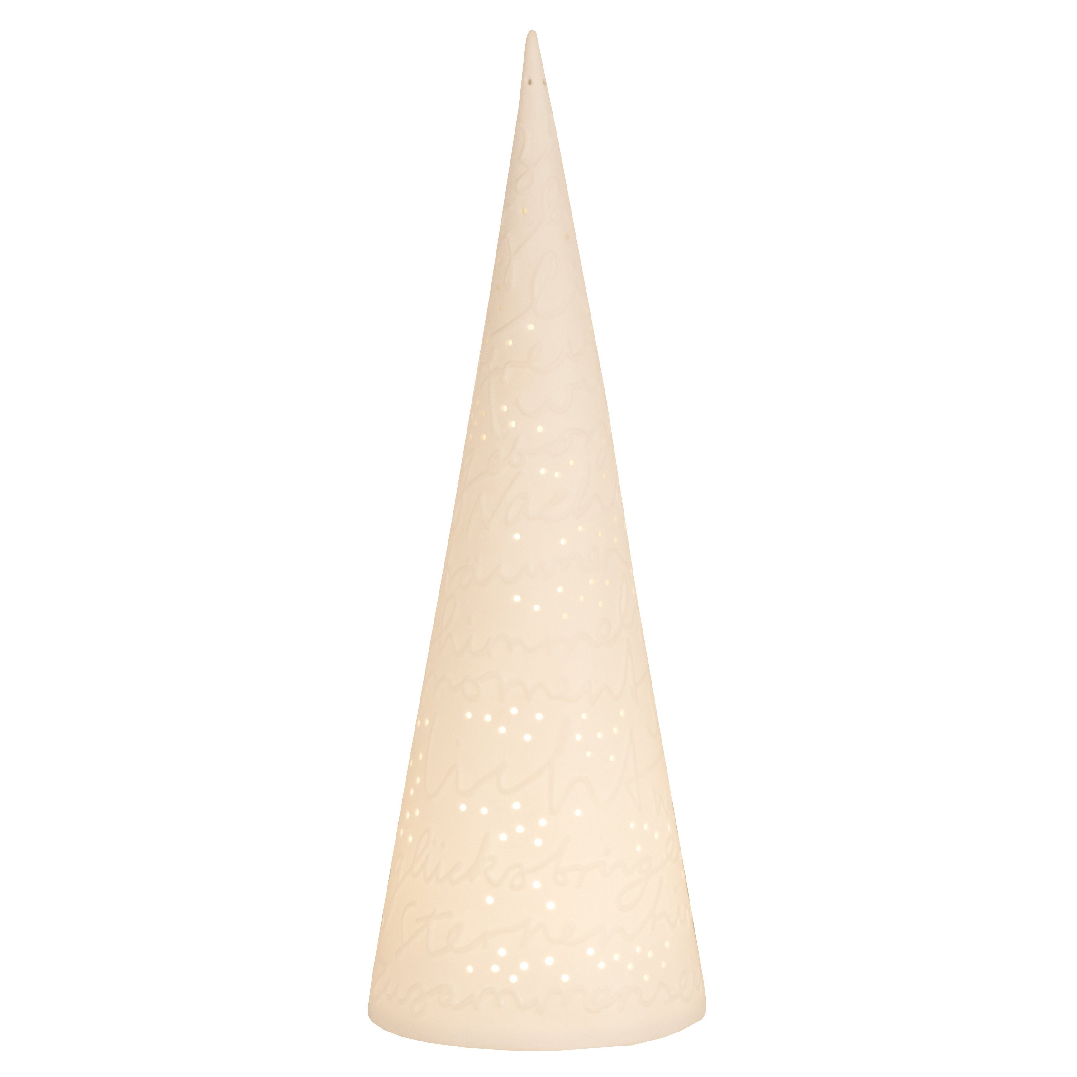 RÄDER LED luce "Foresta di luce" grande - bianco porcellana opaco "Tempo, Felicità, Amore"