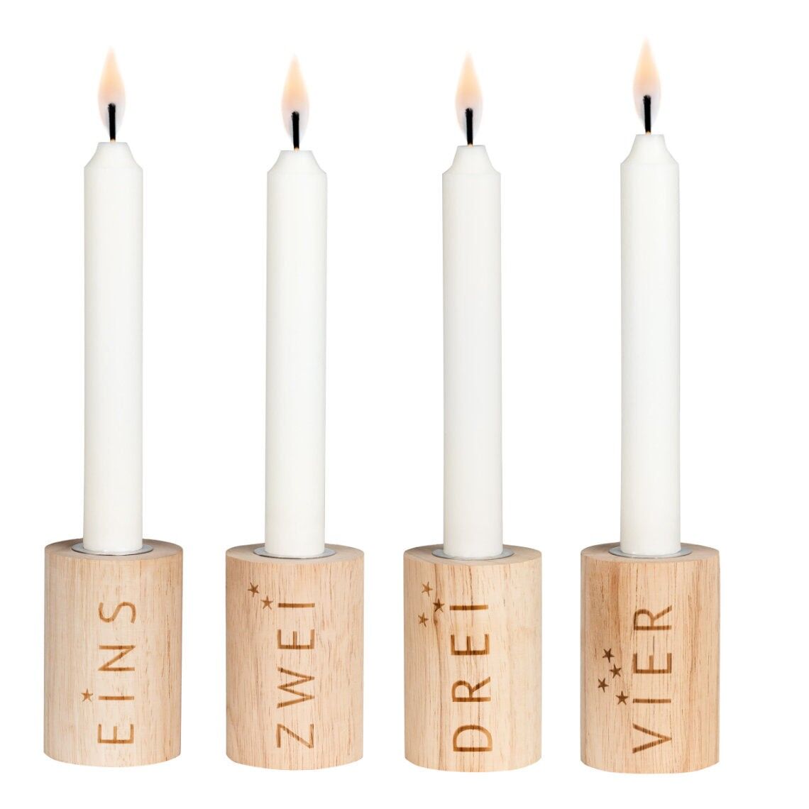 RÄDER Adventslicht 4er Set  – Holz