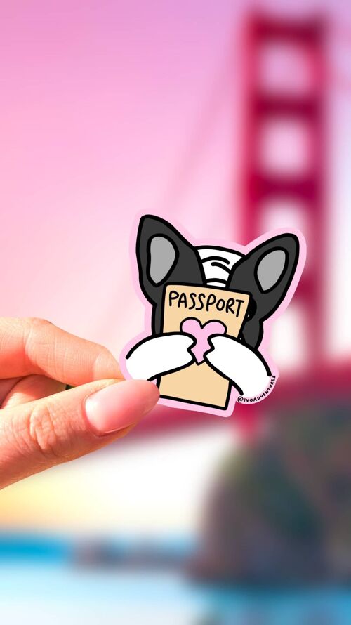 Sticker -  Frenchie Passport