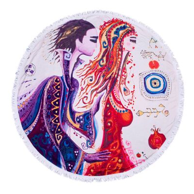 Serviette de plage ronde Biggdesign Love