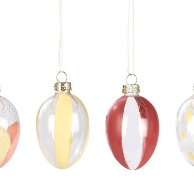 Egg pink/yellow 4 assorted7 cm, pack of 32