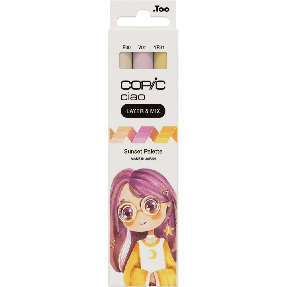 COPIC Ciao Set MIX di 3 colori SUNSET PALETTE