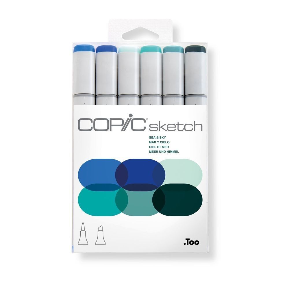 COPIC SKETCH set 6 colori cielo e mare