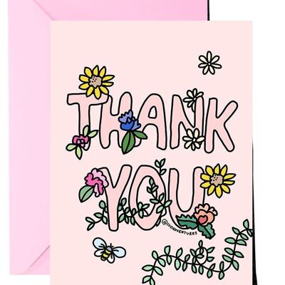 Thank you - Flowers - Card